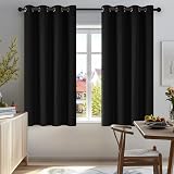 Deconovo Solid Curtains Blackout 52x54 Eyelet Thermal Room Darkening