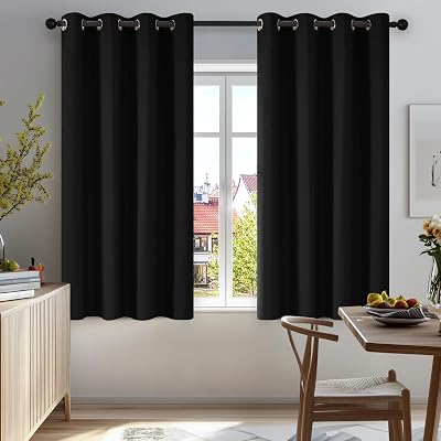 Deconovo Solid Curtains Blackout 52x54 Eyelet Thermal Room Darkening