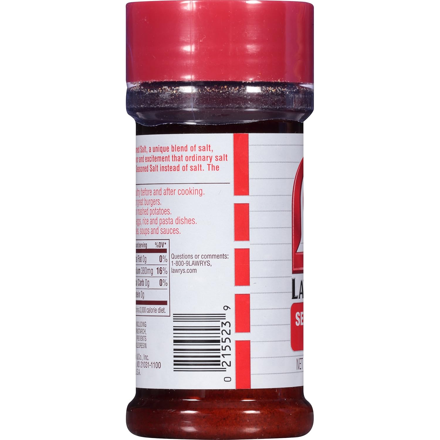 Lawry's Seasoned Salt, 8 oz : Flavored Salt : Grocery & Gourmet Food