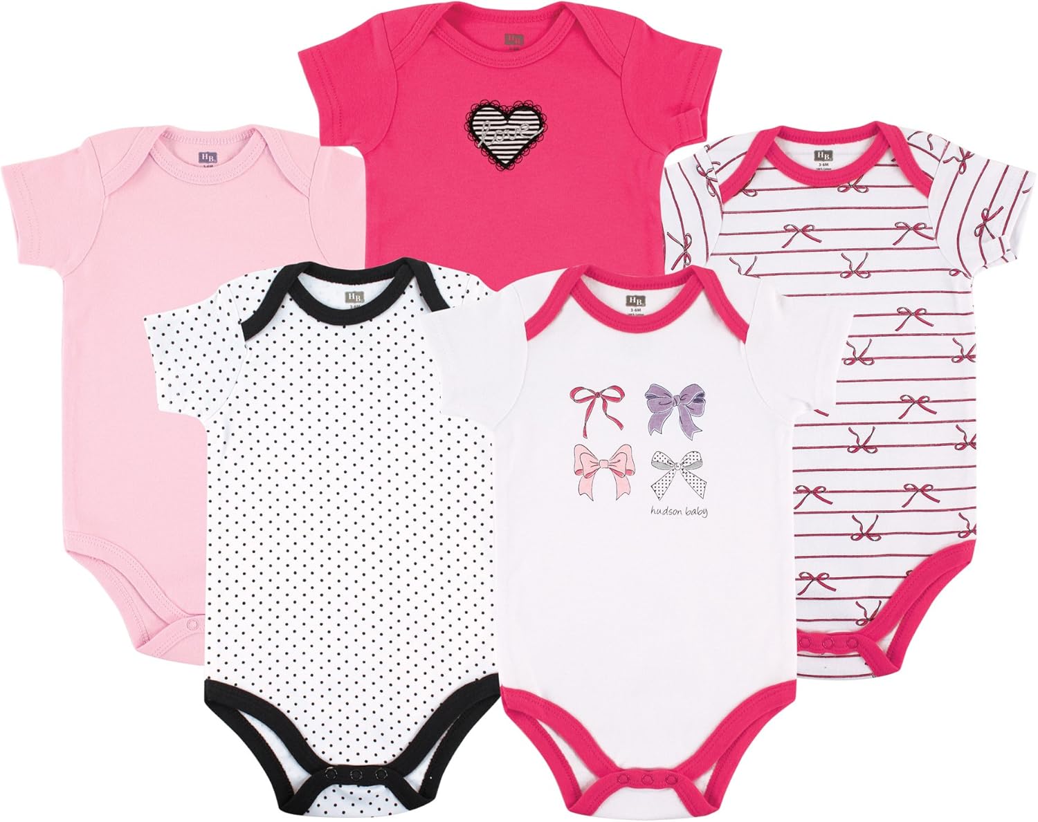 Hudson Baby Unisex Cotton Bodysuits: Clothing