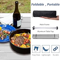 Grope Portable Camping Table with Aluminum Table