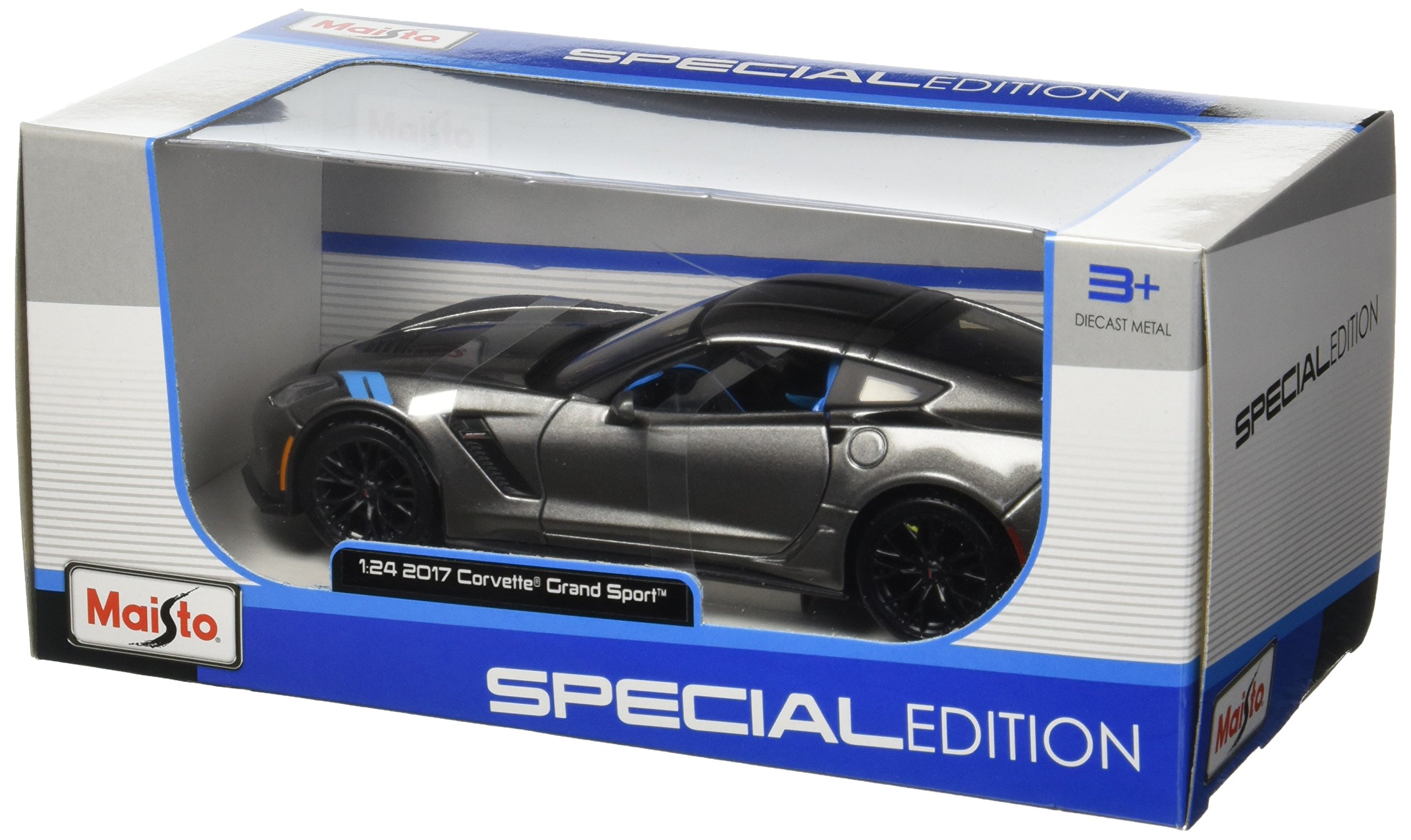 Maisto 2017 Chevy Corvette Grand Sport Grey Die Cast Car