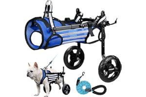 Lokshun Dog Wheelchair for Back Legs Large Wheelchair for Dogs with Disabled Hind Legs Walking Adjustable Dog Carts with Wheels (M)