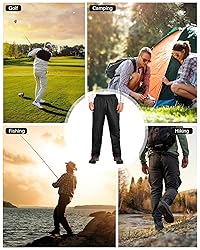 JAEZZIY Men's Rain Pants Waterproof Rain Over Pants