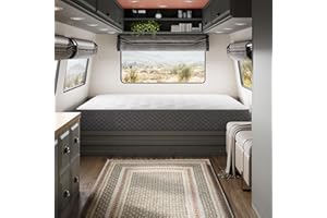 GhostBed 10" RV King Mattress - Gel Memory Foam, Low Profile, Medium-Firm Feel, Made in USA - King RV Mattress for RV Camper, 80"x72"