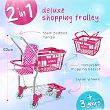 Molly Dolly 2 in 1 Kids Shopping Trolley & Basket Playset 63cm Handle view 3