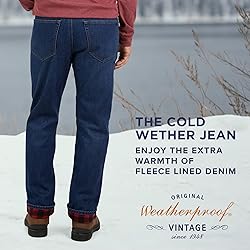 Weatherproof Vintage Fleece Lined Mens Jeans
