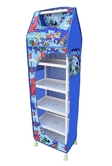 Flipzon Multipurpose 6 Shelve Foldable Almirah(Jungle)/Toy Box