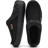 SaDuck Men's Moccasin Slippers Clogs - House Slippers for Men with Arch Support and Memory Foam Insole, Indoor Outdoor Comfortable House Shoes
