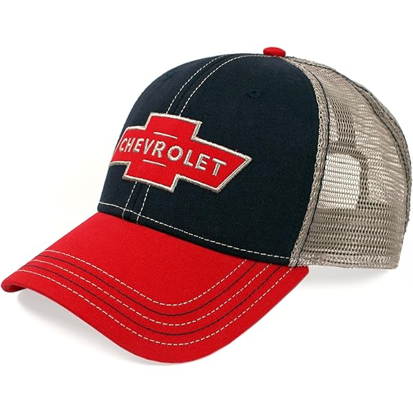 Casquette Snapback Chevrolet Vintage Réglable - Bleu Maille - Taille Unique - Occasion Très Bon état - Style Rétro