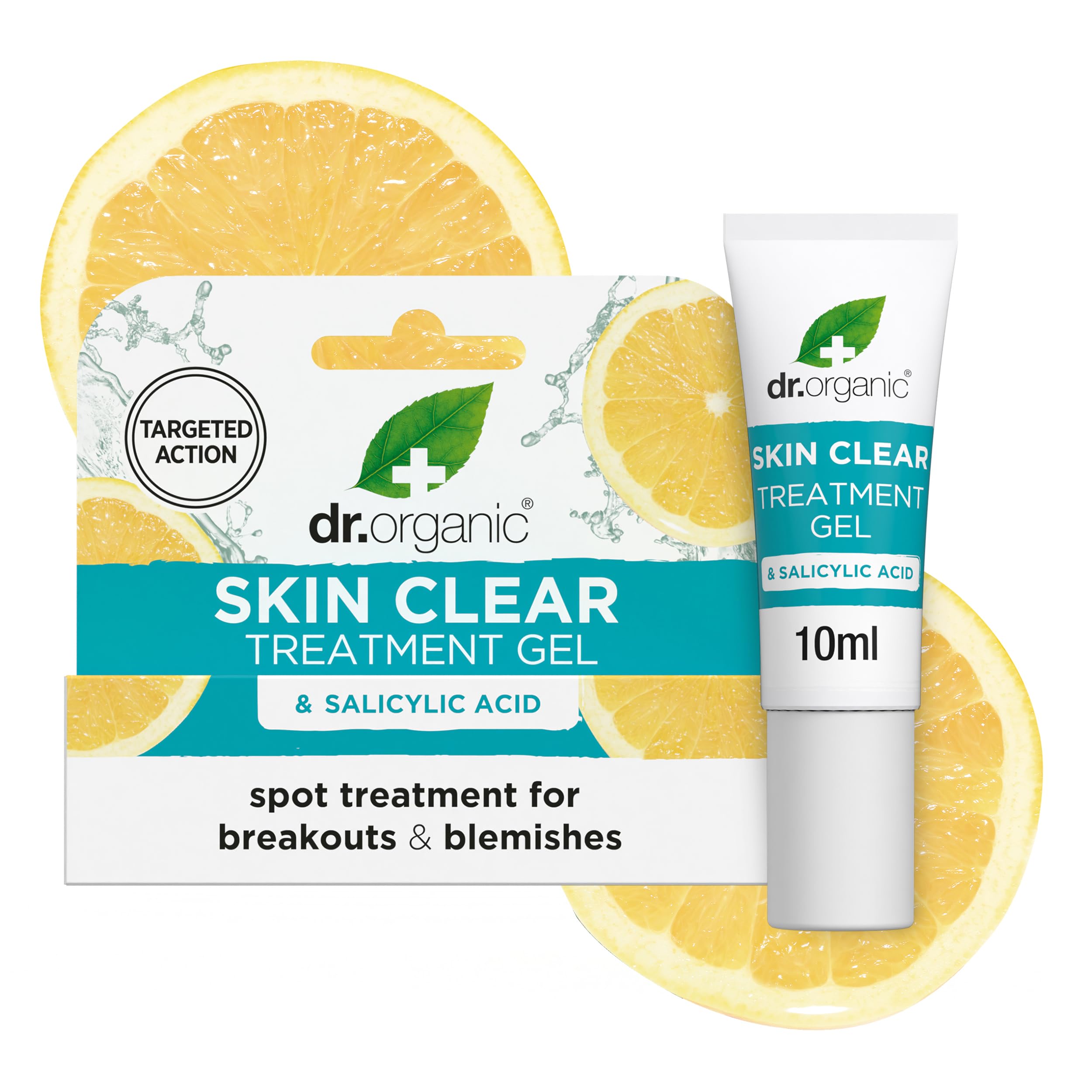 Dr Organic Skin Clear 5 in 1 Treatment Gel, Minimise Spots & Reduce Redness, Salicylic Acid, Oily Skin, Natural, Vegan, Cruelty-Free, Paraben & SLS-Free, Organic, 10ml, Packaging may vary