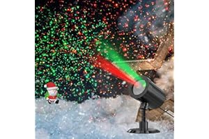 GUSODOR Christmas Projector Lights Outdoor, Waterproof Christmas Decorations Projection Light with Remote Control, Indoor Starry Lights Show for Xmas Yard Garden Holiday Party Home Decor-Green Star