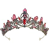 CoTeeZa Baroque Rhinestone Fairy Crown for Women - Vintage Gothic Witch Headpiece, Goddess Princess Crown Vampire Queen Prom for Women Halloween Costume Birthday Cosplay Accessories