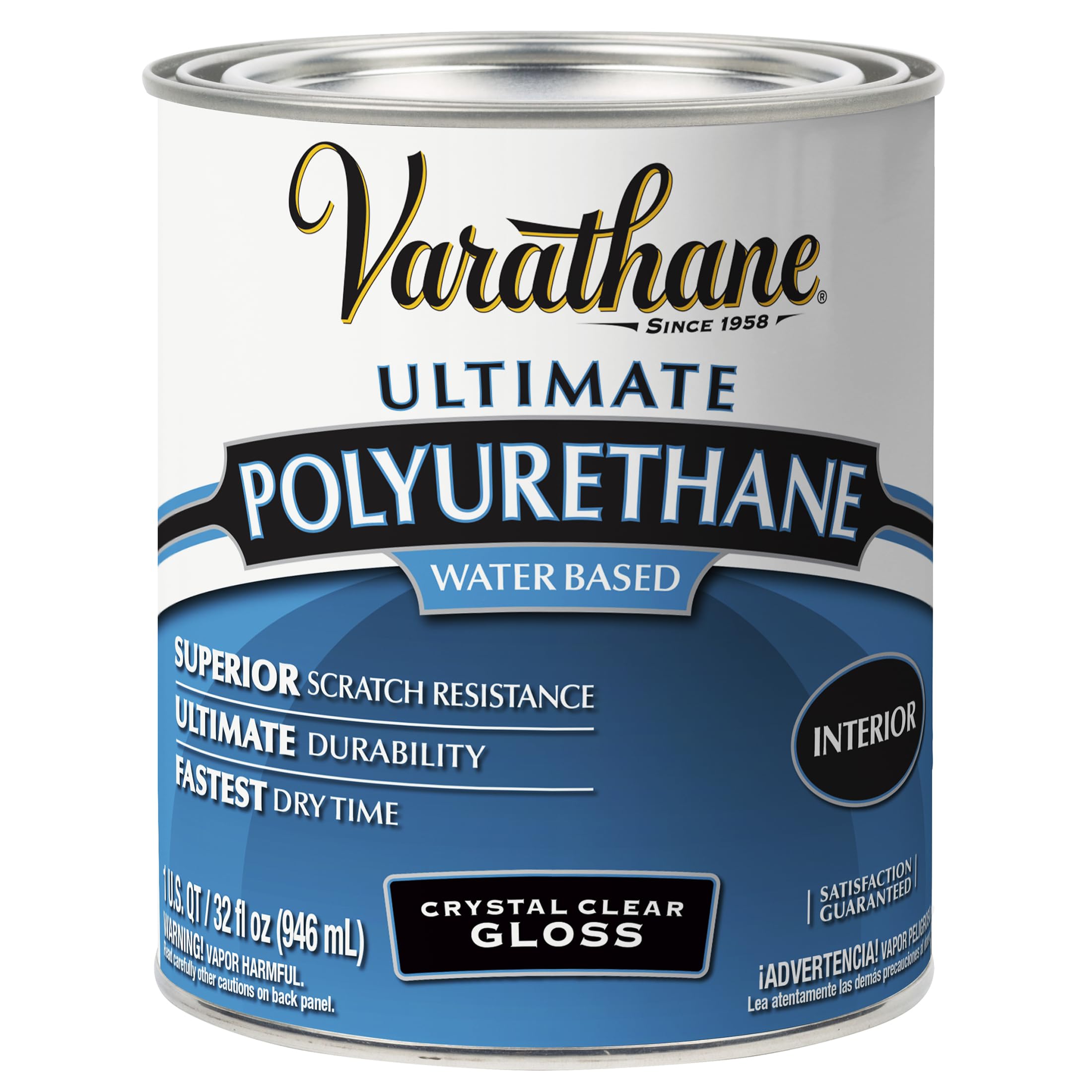 Photo 1 of Varathane Water-Based Ultimate Polyurethane, Quart, Gloss