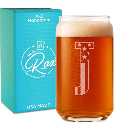 Aged To Perfection 1971 Birthday Gift Set - 51st Birthday Beer Glass, Card & Candy - 16 Oz Engraved Can Glass