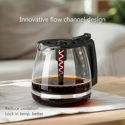 Replacement Coffee Carafe for Black and Decker 12-CUP Coffee Maker, Black  Handle