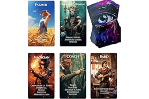 Trikendou The Character Oracle Cards Deck - Tarot Cards for Who Questions, Beginner Oracle Deck, Foiled Oracle Cards with Meaning on Them -78 Role Cards