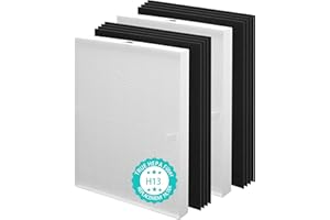 Byseacore HEPA Filter Replacement Compatible with Fellowes AeraMax 290/300/DX95 Air Purifiers and HF-300/AP-300PH, 2 HEPA(H13) Filter + 8 Activated Carbon Pre-filter, Part# 9287201