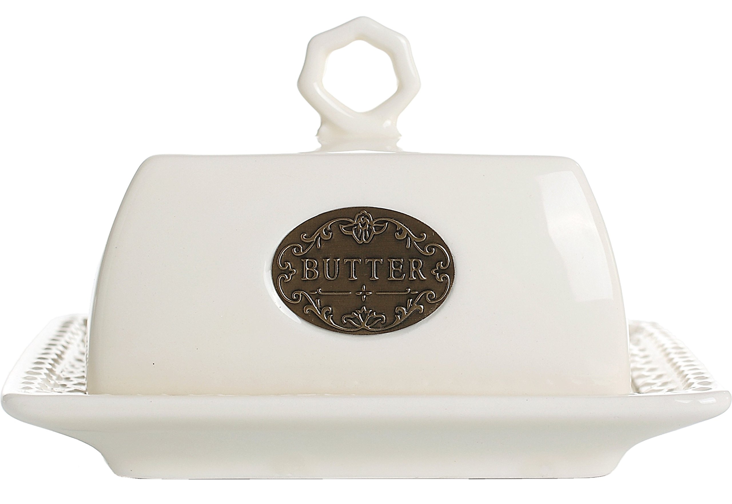 Vintage Butter Dish with Lid 6.3 Inch Keeper, Ceramic Table Decorations, Wedding 714559950654 eBay