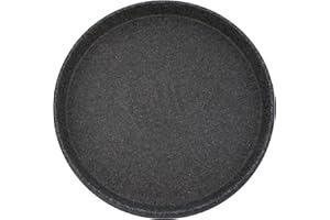 The HC Companies Terrazzo Flower Pot Saucers - Heavy-Duty Plastic Plant Saucer for Outdoors & Indoors - Plant Pot Trays for Water Drainage - Durable Round Plant Tray (18.5” Black Granite, Pack of 1)