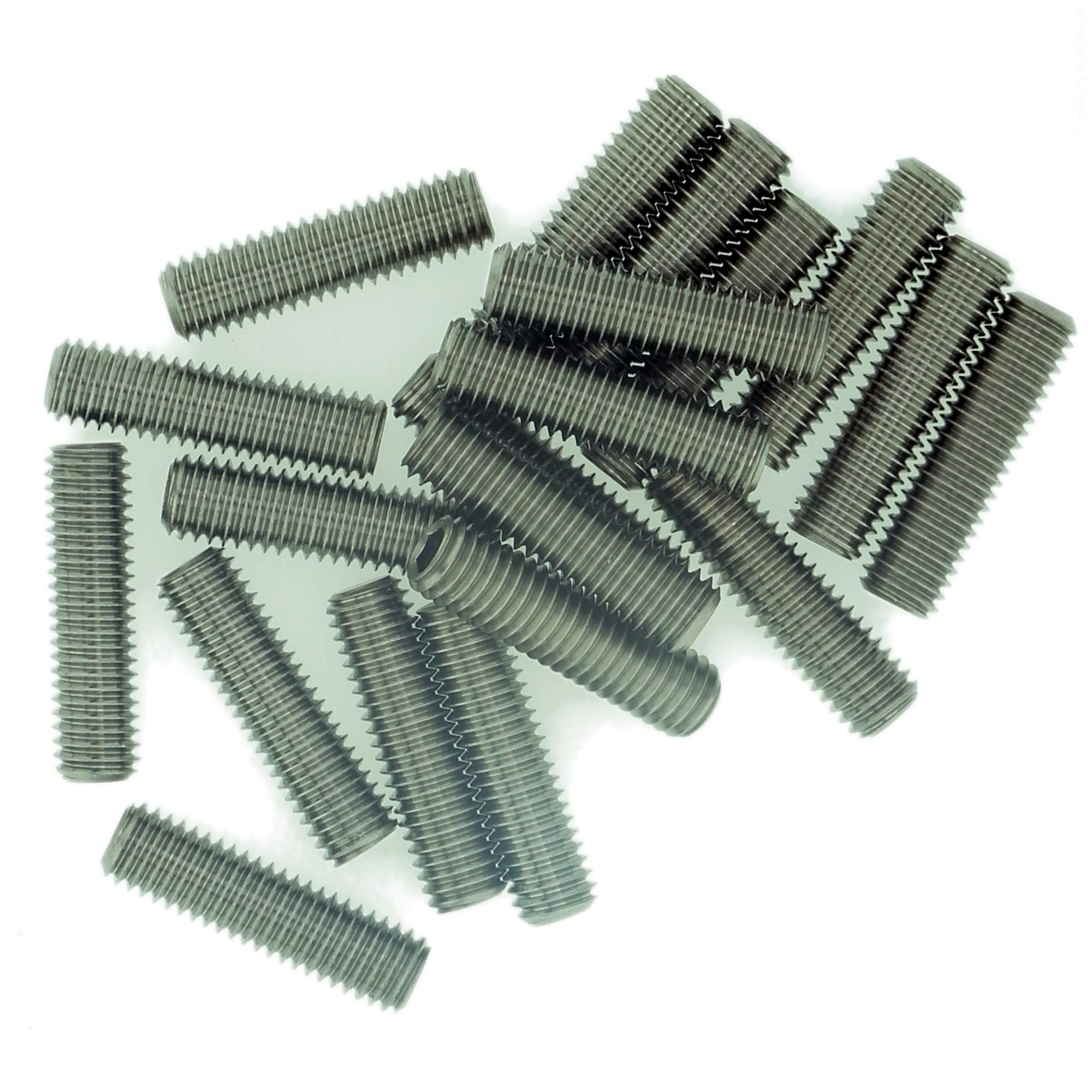 M4 (4mm x 5mm) Hex Socket Grub Screw (Flat Point) - Stainless Steel (A2) (Pack of 20)