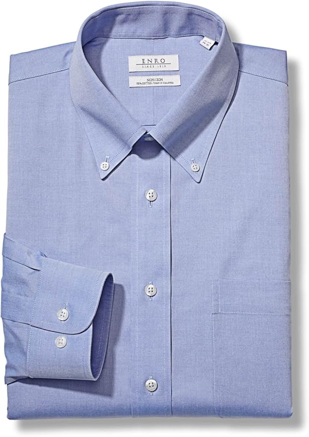 Enro Mens Classic Fit Solid Button Down Collar Dress Shirt Amazon.ca
