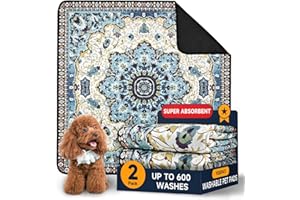 Washable Pee Pads for Dogs, 2 Super Absorbent Reusable Puppy Training Pads 18"x24" Quick Dry,Waterproof& Non-Slip Whelping Pa
