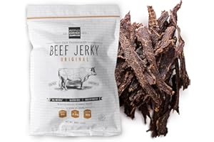PEOPLE'S CHOICE BEEF JERKY People’s Choice Beef Jerky – Old Fashioned – Original – Sugar Free, Zero Carb, 16g Protein, Keto Friendly – Dry Texture – Made in USA – 1 Pound (16 oz) Bag