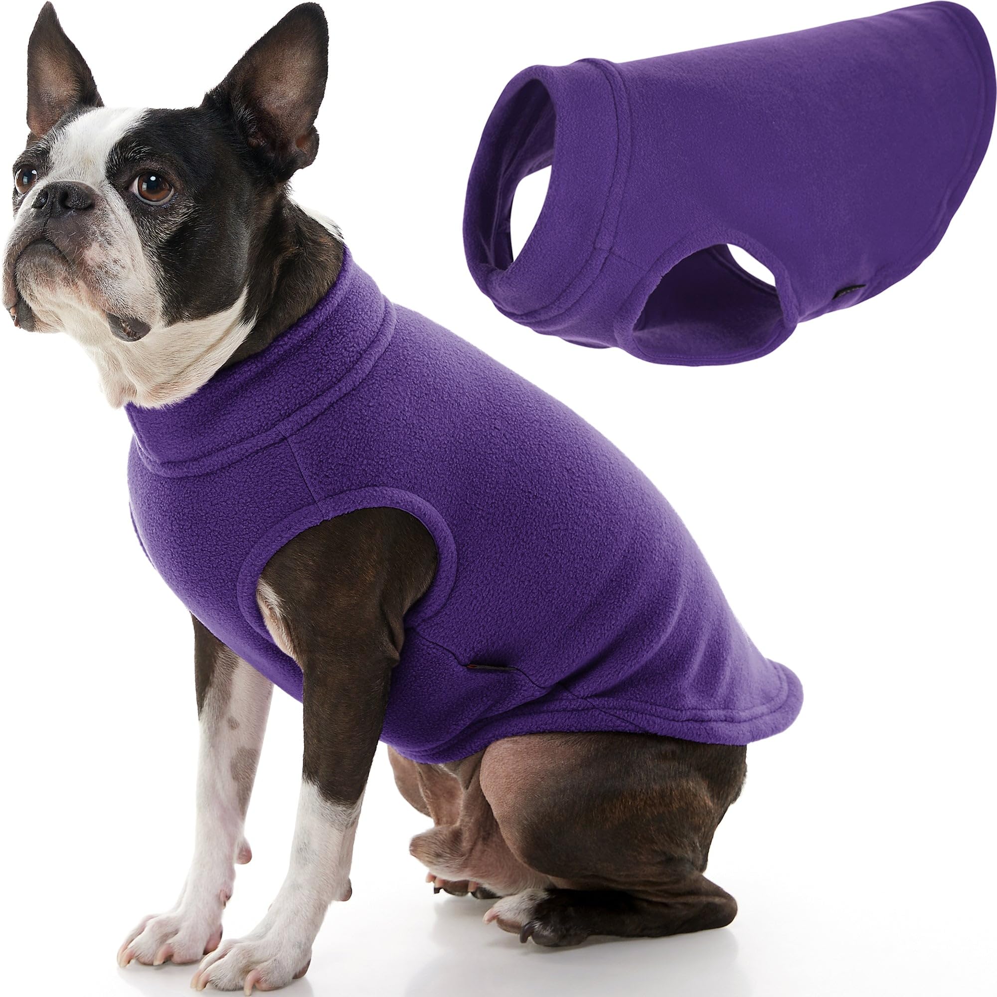 Gooby Stretch Fleece Vest Dog Sweater - Warm Pullover Dog Jacket - Winter Dog Clothes for Small Dogs, Large Dogs, Boy or Girl - Soft, Super Stretchy Vest - Violet, 2X-Large