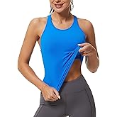 MathCat Workout Tank Tops for Women Racerback Basic Running Tanks Seamless Muscle Athletic Yoga Tops with Built in Bra