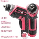 Hi-Spec 35pc Pink Tool Kit 3.6V USB Cordless Electric Screwdriver Women DIY view 3