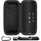 Againmore Travel Case for JBL Flip 7/Flip 6/5 Bluetooth Speaker, Custom-Fit Shockproof Protective Bag, Anti-Roll Groove, Water-Resistant with Detachable Shoulder Strap & Carabiner (Case Only)