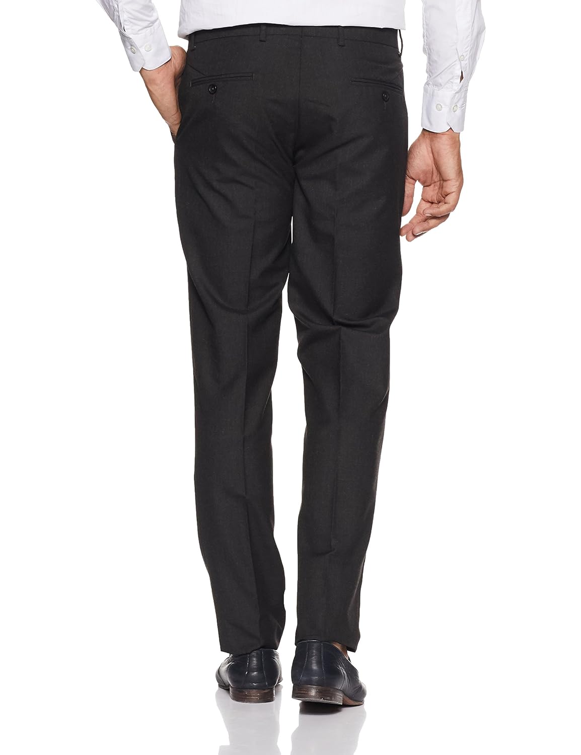 john players men's slim fit formal trousers