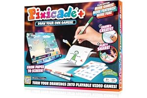 Abacus Brands Pixicade+ | Turn Drawings Into Playable Video Games! | Doodle & Draw, Snap Play & Share Instant Video Games! | Mobile Video Game Maker and Creation Studio!