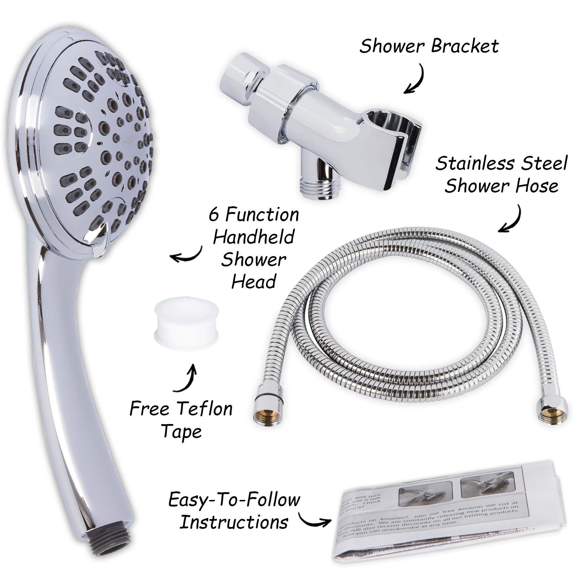 Mua 6 Function Handheld Shower Head Kit - High Pressure, Removable Hand ...