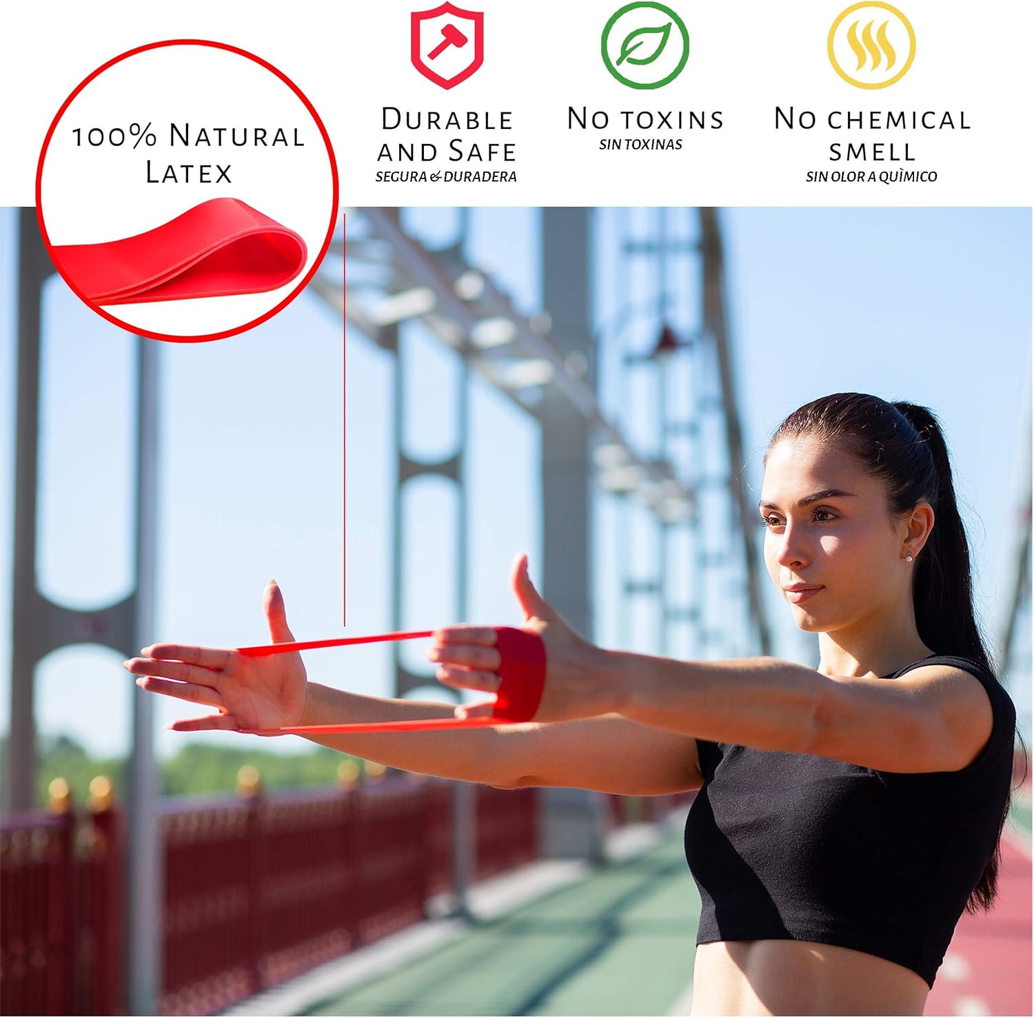 Limm Resistance Bands Set, Get 5 Exercise Bands with 5 Resistance Levels, Includes EBooks, Online Videos & Carry Bag - Image 4