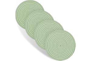 Trivets for Hot Dishes, 4 Pot Holders for Kitchen, Heat Resistant Mats for Countertop, 8 Inch Hot Pads for Hot Pots and Pans,