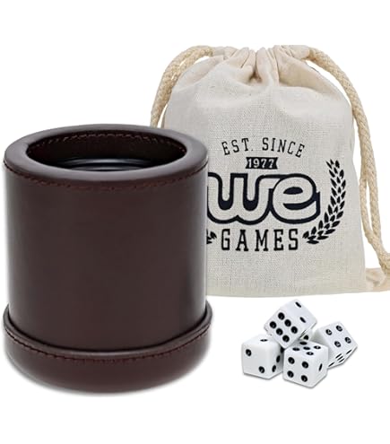 Amazon.com: Deluxe Dice Cup Set with 5 Standard Dice – Leather