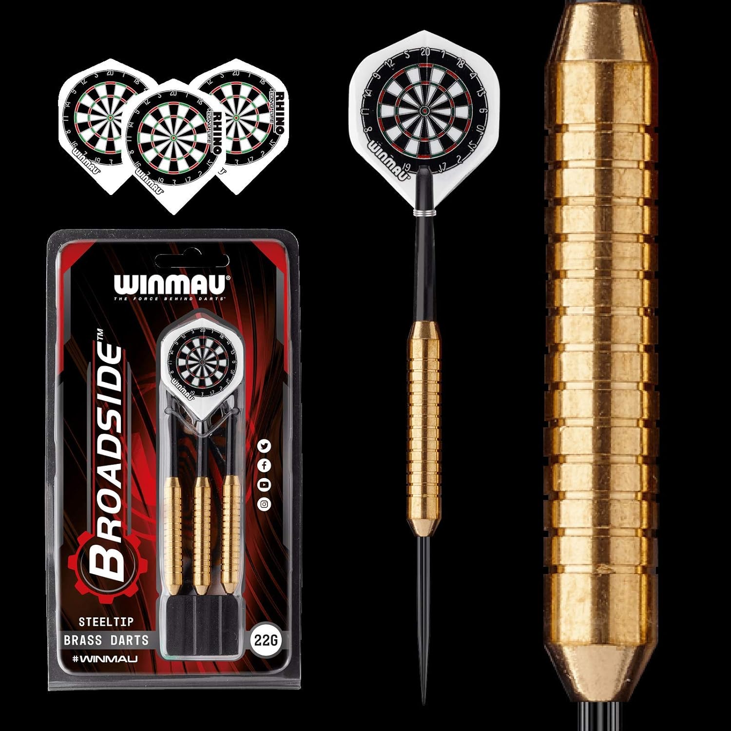 WINMAU Broadside Brass Darts 22G Steel Amazon.co.uk Sports & Outdoors