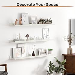 upsimples Floating Shelves for Wall, Wood Mounted