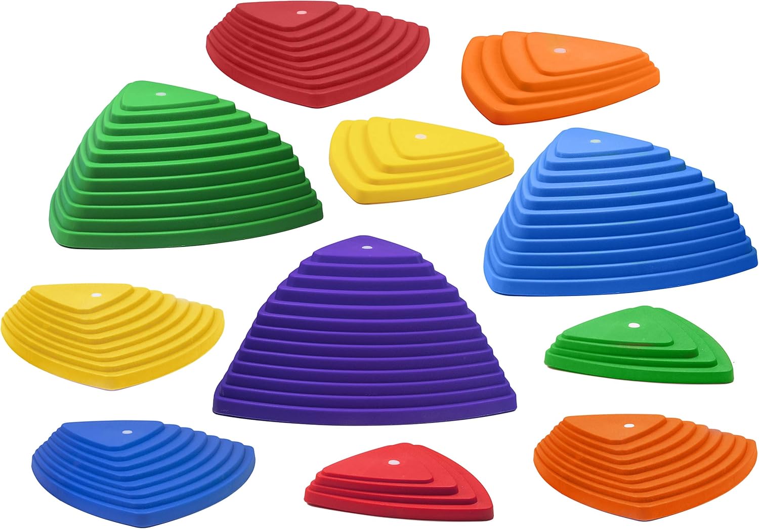 LITTLE CHUBBY ONE Stepping Stones - Kid Friendly Balance Blocks - 11 Piece Set Slip Resistant Durable Plastic Teaches Kids Balance and Coordination: Toys & Games