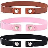 Kajeer Girls Belt Elastic No Buckle Belt for Kid Buckle Free Toddler for Boy Girl Causal Pants Jeans