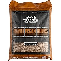 Traeger Grills Pecan 100% All-Natural Wood Pellets for Smokers and Pellet Grills. BBQ, Bake, Roast, and Grill, 20 lb. Bag