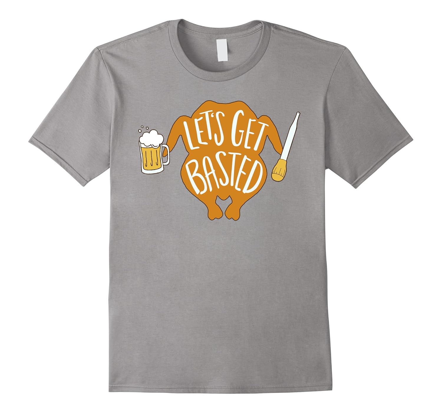 Funny Turkey Thanksgiving Lets Get Basted T Shirt-ANZ