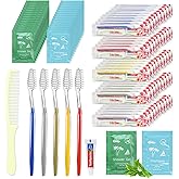 Bulk Hygiene Kits for Homeless,Disposable Toothbrushes with Toothpaste and Comb for Homeless Individually Wrapped,Basic Toiletry Kits Travel Size Shampoo And Body Wash For Hotel,Air Bnb Charity(20)