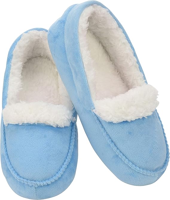 Snoozies Womens Slippers Lt. Blue SoftMoc Size Small Slippers