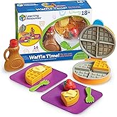 Learning Resources New Sprouts Waffle Time - Breakfast Pretend Play Food Kitchen Toys, Montessori Educational Game, Fine Motor Skills, Gifts for Boys and Girls