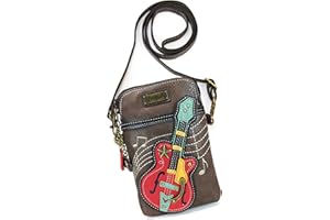 CHALA Cell Phone Crossbody Purse-Women PU Leather/Canvas Multicolor Handbag with Adjustable Strap