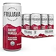 Frujava Sparkling Cherry Vanilla Energy Drink, Natural Caffeine from Coffee, Organic, Gluten-Free, Vegan, 80mg of Caffeine, Organic Clean Energy Drink Alternative, 12 Fl Oz (Pack of 12)