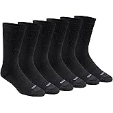 Dickies Men's Dri-tech Moisture Control Max Full Cushion Crew Socks, Available in M-xl (6, 12 Pairs)
